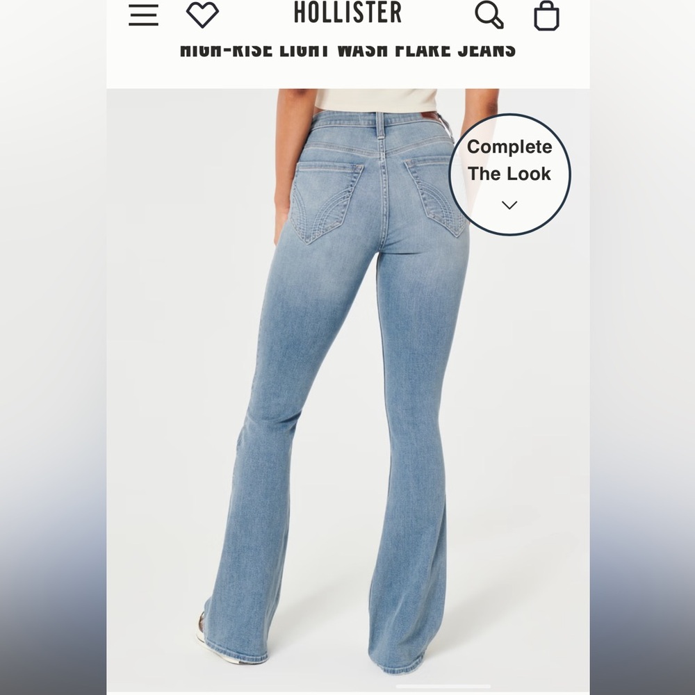 Hollister: HIGH-RISE LIGHT WASH FLARE JEANS
